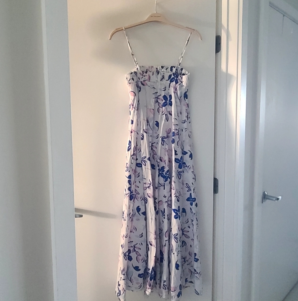 Dorothee Schumacher Floral-Print seersucker summer maxi dress